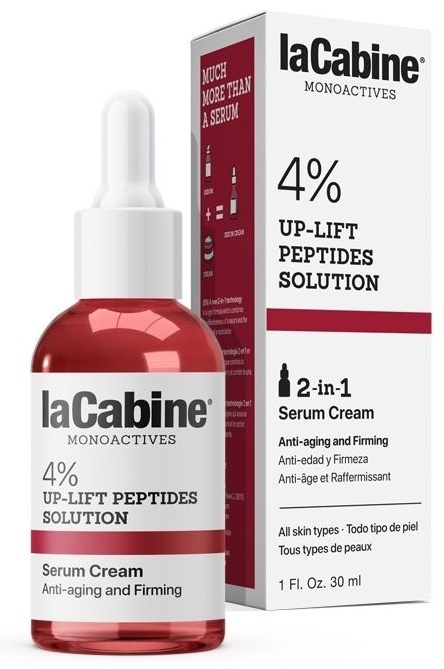 LaCabine крем-сыворотка MONOACTIVE 4% PEPTIDES SOLUTION SERUM CREAM 30ML для лица, для зоны декольте 30 мл
